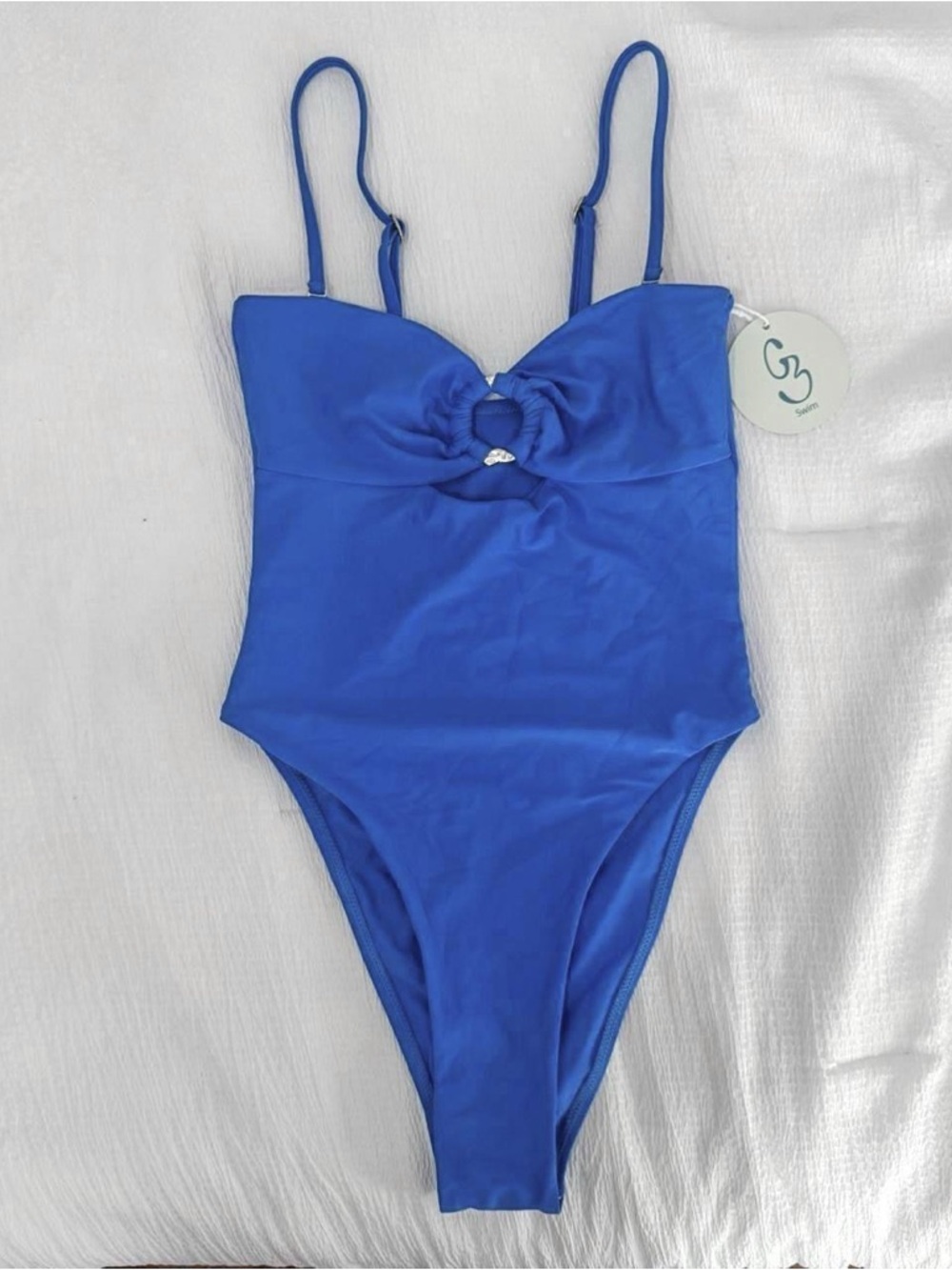Grey Bandit Blue Lagoon One Piece Swimsuit in Size XS